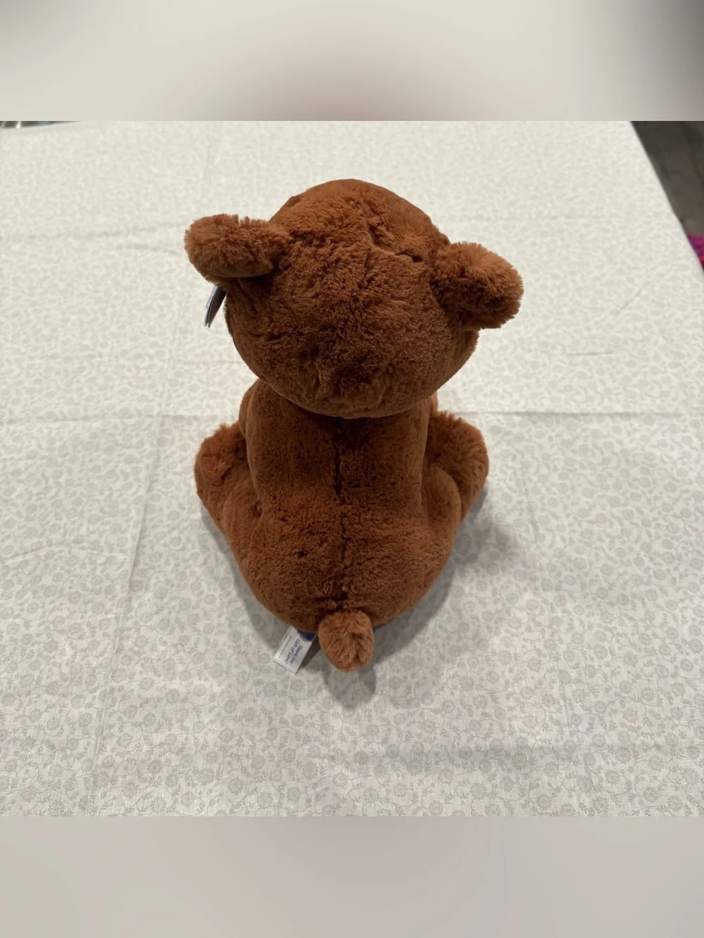 Aurora Precious Moments Brown Plush Teddy Bear Blue Eyes w/ Hang Tag 7 in